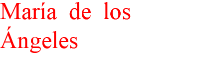 María de los Ángeles